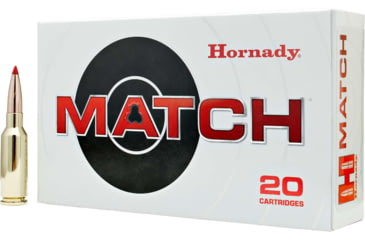 Image of Hornady Match 6mm ARC 108 grain Extremely Low Drag Match Brass Cased Centerfire Rifle Ammo, 20 Rounds, 81608
