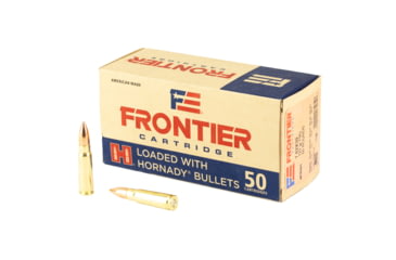 Image of Hornady Frontier 7.62x39mm 123 Grain Full Metal Jacket Brass Cased Rifle Ammunition, 50 Rounds, FR421
