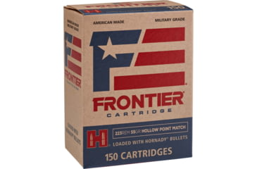 Image of Hornady Frontier .223 Remington 55 grain Hollow Point Brass Cased Centerfire Rifle Ammo, 150 Rounds, FR1415
