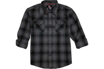 Image of Hornady Gear Flannel Shirt - Mens, Large, Black/Gray, 32223