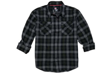 Image of Hornady Gear Flannel Shirt - Mens, Large, Olive/Black/Gray, 32213