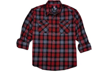 Image of Hornady Gear Flannel Shirt - Mens, Large, Red/Black/Gray, 32193