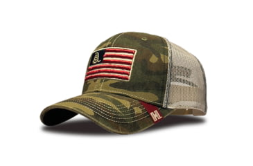 Image of Hornady Gear Trucker - Men's Camo American Flag Patch, 33300