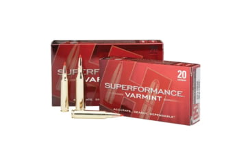 Image of Hornady Superformance .243 Winchester 75 Grain V-Max Brass Cased Rifle Ammo, 20 Rounds, 80411