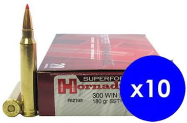 Image of Hornady Superformance .300 Winchester Magnum 180 grain Super Shock Tip Brass Cased Centerfire Rifle Ammo