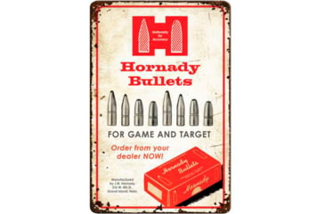 Image of Hornady Tin Sign, Bullets Rustic, 99145