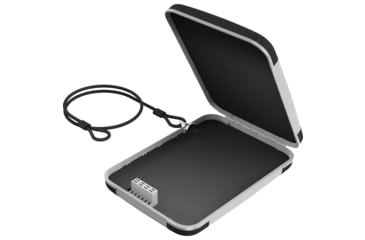 Image of Hornady TrekLite Lock Box, TSA Combination Lock, Polycarbonate Construction, Black and Gray, 95262