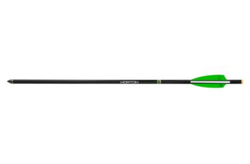 Image of Horton Archery Carbon 20 in Arrows, Black / Green, Pack of 6, HEA-722.6