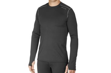 Image of Hot Chillys Micro Elite Chamois Crewneck - Mens, Black, Large, HC9909-BLACK-L