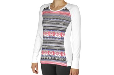 Image of Hot Chillys MTF4000 Fiesta! Print Scoopneck - Womens, Prima/White, Small, HC7432P-131-S