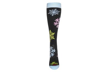 Image of Hot Chillys Snowflakes Mid Volume Sock - Womens, Snowflakes/Black, Small, HC2848P-449-S