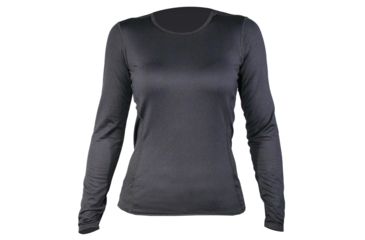 Image of Hot Chillys Womens Micro Elite Chamois CREWNECK TOP, Black, S HC9908-Black-S