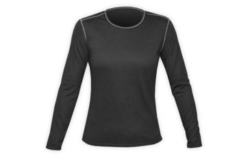 Image of Hot Chillys Womens Pepper Skins CREWNECK, Black, XS PS3600-Black-XS
