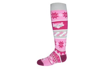 Image of Hot Chillys Youth Critters Mid Volume Sock, Critters/Pink, Extra Small, HC2842P-973-XS