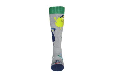 Image of Hot Chillys Youth Doods Mid Volume Sock, Doods/Grey, Medium, HC2833P-736-M