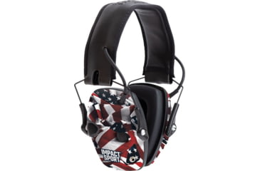 Image of Howard Leight Impact Sport One Nation Flag Elec Muff Nr22