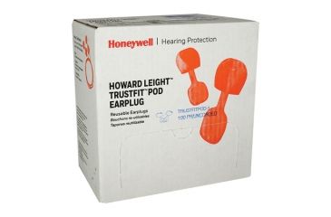 Image of Howard Leight Trustfitpod With Cord Push-in Foam Earplug Sold By Counter Display Box Of 100