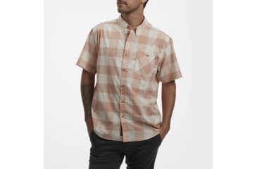 Image of Howler Brothers Airwave Shirt - Mens, Garcia Gingham/Coral Mist, S, 126320S-MGC-S