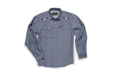Image of Howler Brothers Crosscut Deluxe Shirt - Mens, Hawaiin Blue Oxford / Hibiscus, Extra Large, 125819F-HHB-XL