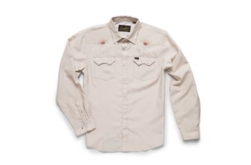 Image of Howler Brothers Crosscut Deluxe Shirt - Mens, Riverbed Oxford / Rising Sun, Small, 125819F-RSR-S