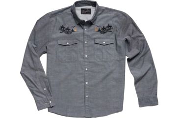 Image of Howler Brothers Gaucho Snapshirt - Mens, Blue Oxford / Howler Posse, Large, 120719S-POS-L