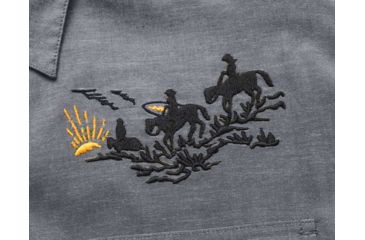 Image of Howler Brothers Gaucho Snapshirt - Mens, Blue Oxford / Howler Posse, Large, 120719S-POS-L