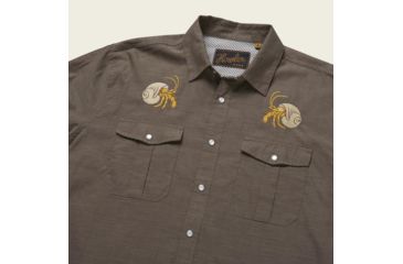 Image of Howler Brothers Gaucho Snapshirt - Mens, Brown Oxford/Hermit Crabs, XL, 120720S-BRO-XL