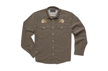 Image of Howler Brothers Gaucho Snapshirt - Mens, Brown Oxford/Hermit Crabs, XL, 120720S-BRO-XL