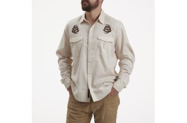 Image of Howler Brothers Gaucho Snapshirt - Mens, Riverbed Oxford/Cottonmouth, L, 120720S-OWO-L