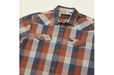 Image of Howler Brothers H Bar B Snapshirt - Mens, Alpine Plaid/Light Blue / Dijon, L, 122220S-WPM-L