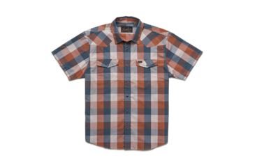 Image of Howler Brothers H Bar B Snapshirt - Mens, Alpine Plaid/Light Blue / Dijon, L, 122220S-WPM-L