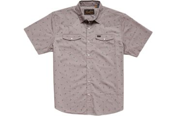 Image of Howler Brothers H Bar B Snapshirt - Mens, Falling Feathers Print / Dove Grey, Extra Large, 122219S-FFG-XL