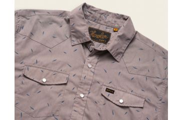Image of Howler Brothers H Bar B Snapshirt - Mens, Falling Feathers Print / Dove Grey, Extra Large, 122219S-FFG-XL