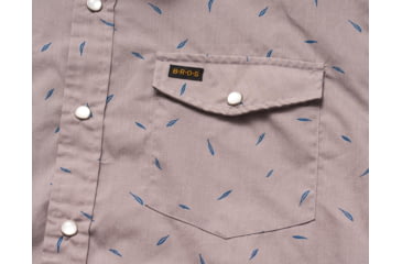 Image of Howler Brothers H Bar B Snapshirt - Mens, Falling Feathers Print / Dove Grey, Extra Large, 122219S-FFG-XL