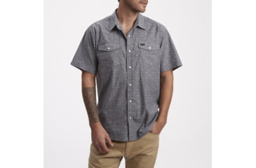 Image of Howler Brothers H Bar B Snapshirt - Mens, Little Agave Print/Night Blue Oxford, M, 122220S-SFB-M