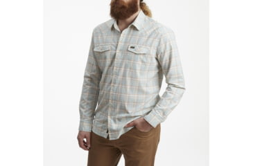 Image of Howler Brothers H Bar B Tech Long Sleeve Shirt - Mens, Bolan Plaid/Lazy Blue, S, 125520S-BPW-S