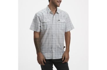Image of Howler Brothers H Bar B Tech Shirt - Mens, Portella Plaid/Eggshell, M, 123320S-MPW-M
