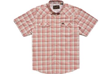 Image of Howler Brothers H Bar B Tech Shirt - Mens, Salvo Plaid / Mars Red, Medium, 123319S-SPR-M