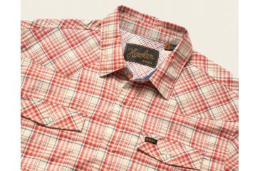 Image of Howler Brothers H Bar B Tech Shirt - Mens, Salvo Plaid / Mars Red, Medium, 123319S-SPR-M
