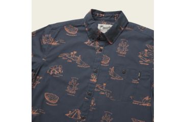 Image of Howler Brothers Mansfield Shirt - Mens, Gulf Destinations Print/Dark Slate Blue, M, 123520S-GMS-M
