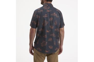 Image of Howler Brothers Mansfield Shirt - Mens, Gulf Destinations Print/Dark Slate Blue, M, 123520S-GMS-M