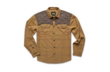 Image of Howler Brothers Quintana Quilted Flannel - Mens, Las Cruces Plaid/ Officer Khaki, Extra Large, 125319F-LCK-XL