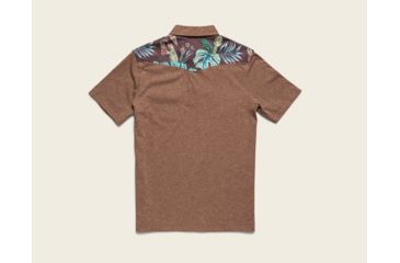 Image of Howler Brothers Ranchero Polo - Mens, Brown Heather / Third Coast Print, Large, 125119S-BTC-L