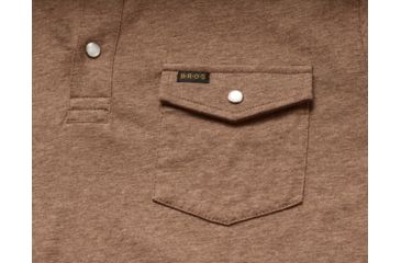 Image of Howler Brothers Ranchero Polo - Mens, Brown Heather / Third Coast Print, Large, 125119S-BTC-L