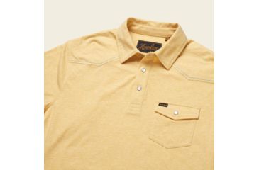 Image of Howler Brothers Ranchero Polo T-Shirt Mens, Sunflower Heather, M, 124320S-SFH-M