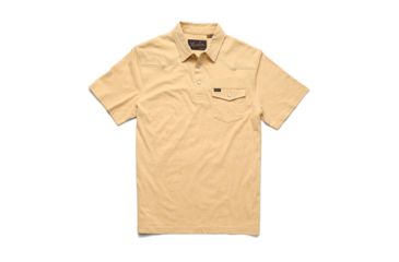 Image of Howler Brothers Ranchero Polo T-Shirt Mens, Sunflower Heather, M, 124320S-SFH-M