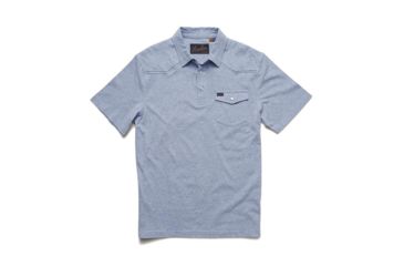 Image of Howler Brothers Ranchero Polo T-Shirt Mens, Vintage Blue Heather, S, 124320S-VBH-S