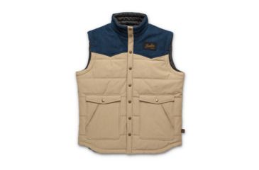 Image of Howler Brothers Rounder Vest - Mens, Khaki/Lt Navy, Small, 152619F-KKI-S