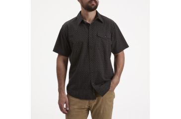 Image of Howler Brothers San Gabriel Short Sleeve Shirt - Mens, Zigzag Dobby/Antique Black, M, 121620S-ZZB-M