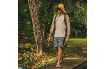 Image of Howler Brothers Stretch Bruja Boardshort - Mens, Glades Print/Midnight Blue, 38, 131620S-GPS-38